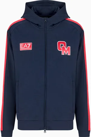 EA7 Olimpia Milano Sweat à capuche en coton