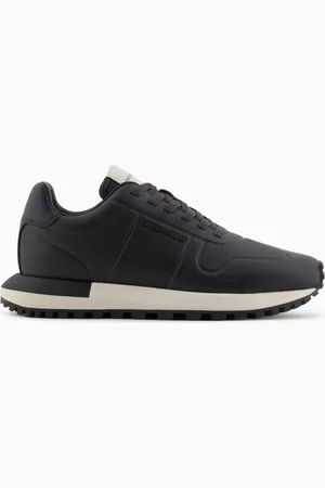 Emporio Armani Sneakers en cuir avec détails pailletés thermoformés