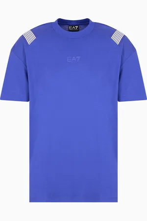 EA7 T-shirt ras-du-cou 7 Lines en jersey de coton