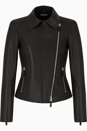 Giorgio Armani Veste motard en nappa