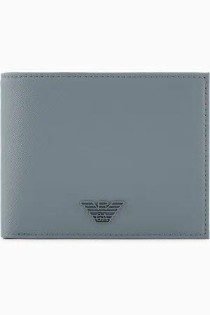 Emporio Armani Portefeuille à deux volets en saffiano régénéré ASV
