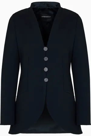 Emporio Armani Blazer en cady effet crêpe