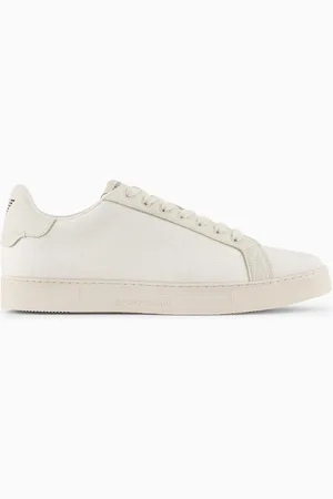 Emporio Armani Sneakers en nylon jacquard avec aigle all over