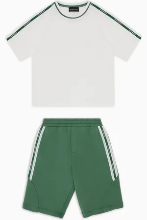 Emporio Armani Ensemble en jersey avec T-shirt et bermuda à bande logo