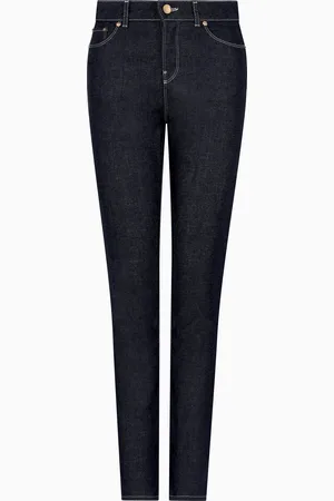 Giorgio Armani Pantalon 5 poches coupe slim en denim de coton stretch