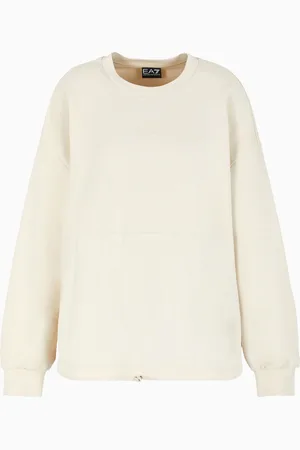 EA7 Sweat-shirt Contemporary Sport à cordon de serrage en mélange coton et modal stretch