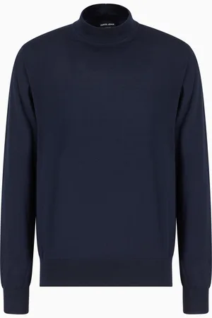 Giorgio Armani Pull à col montant en laine vierge