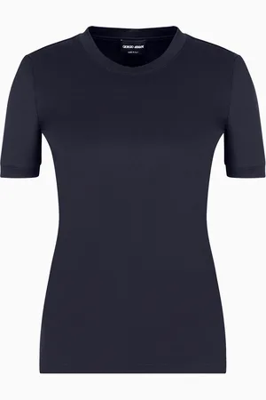 Giorgio Armani Pull ras-du-cou à manches courtes en pur cachemire