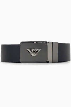 Emporio Armani Ceinture en cuir avec boucle logotypée en métal