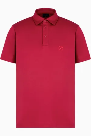 Giorgio Armani Polo en interlock de pur coton avec logo brodé