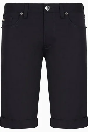 Emporio Armani Bermuda en coton confortable brillant à revers