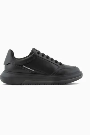Emporio Armani Sneakers en cuir avec logo latéral