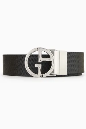 Giorgio Armani Ceinture en cuir imprimé avec logo