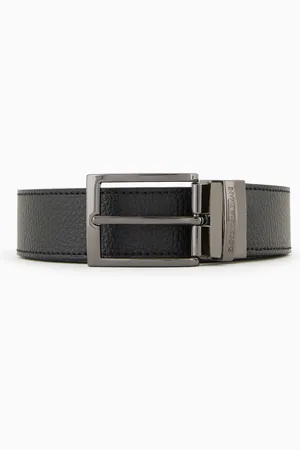 Emporio Armani Ceinture réversible en cuir à imprimé liégé