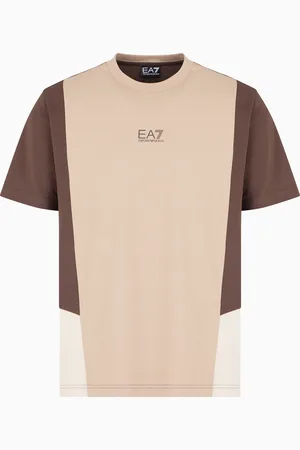 EA7 T-shirt ras-du-cou Summer Block en jersey de coton