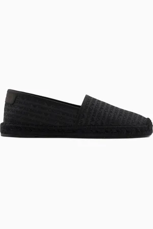 Emporio Armani Espadrilles en tissu jacquard avec inscription logo all over