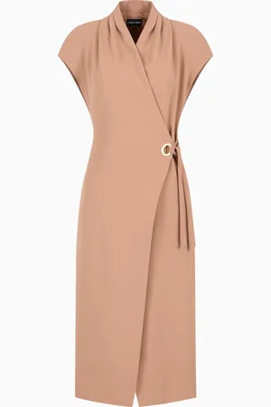 Giorgio Armani Robe mi-longue en cady de soie