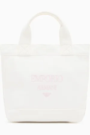 Emporio Armani Sac cabas en toile avec broderie logo