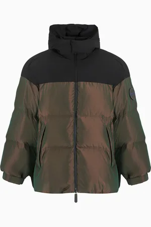 Giorgio Armani Doudoune à capuche en tissu irisé Neve