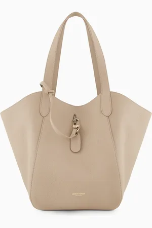 Giorgio Armani Sac à main de taille moyenne en cuir grainé