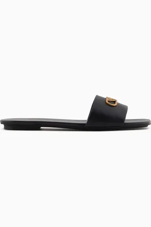 Emporio Armani Sandales en nappa avec plaque aigle