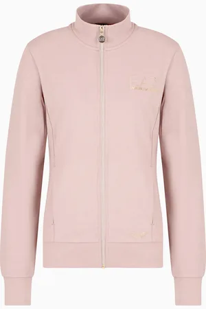EA7 Sweat-shirt façon cardigan Evolution en mélange de viscose stretch