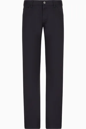 Giorgio Armani Pantalon 5 poches coupe classique en coton stretch
