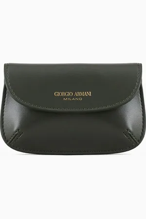 Giorgio Armani Porte-cartes la Prima en cuir liégé