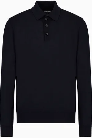 Giorgio Armani Polo à manches longues en laine vierge