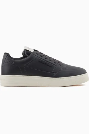 Emporio Armani Sneakers en cuir avec logo latéral