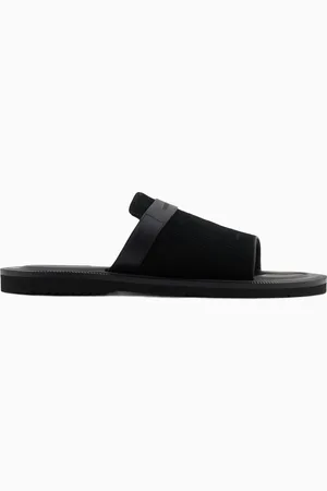 Emporio Armani Sandales en cuir et cuir suédé milleraies