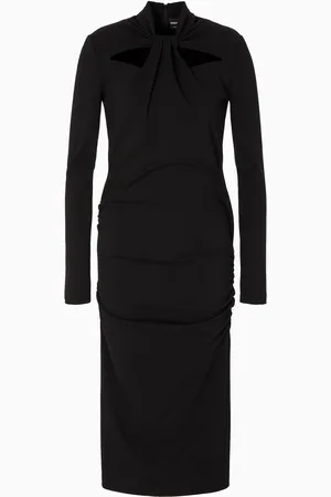 Giorgio Armani Robe mi-longue en mélange de viscose au point Milano ASV