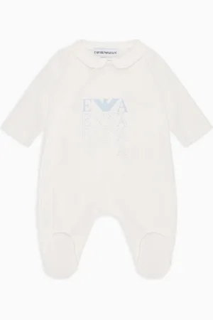 Emporio Armani Mono de punto con cuello Claudine y logotipo