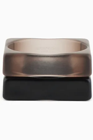 Emporio Armani Ensemble de 2 bracelets carrés rigides