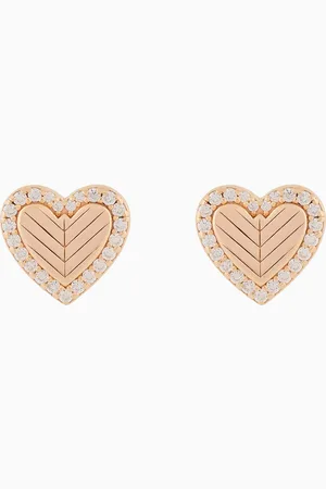 Emporio Armani Boucles d’oreilles bouton en argent sterling couleur or rose