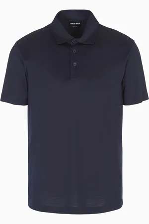 Giorgio Armani Polo en jersey de soie et coton chiné