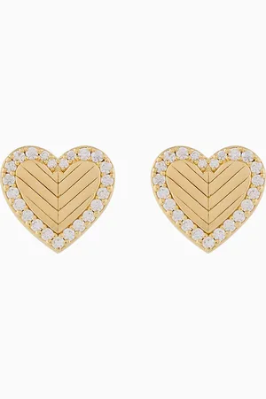 Emporio Armani Boucles d’oreilles boutons en argent sterling couleur or