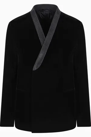 Giorgio Armani Veste croisée en velours stretch Giorgio’s