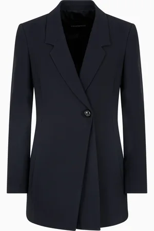 Emporio Armani Blazer à simple boutonnage en envers satin
