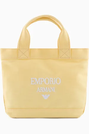 Emporio Armani Sac cabas en toile avec broderie logo