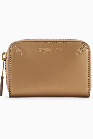 Giorgio Armani Porte-cartes la Prima mini entièrement zippé en cuir laminé