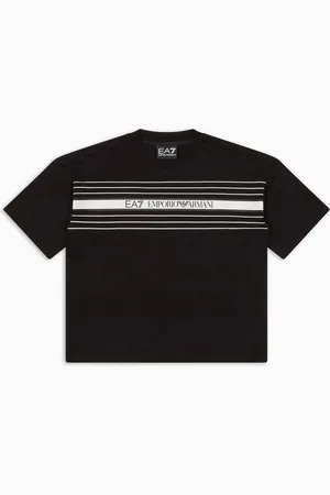 EA7 T-shirt ras-du-cou Logo Series Boy en coton