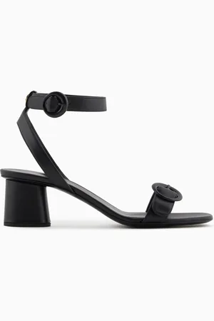 Emporio Armani Sandales à talons à double bride en cuir