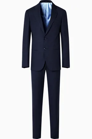 Giorgio Armani Costume gamme Soho à simple boutonnage en laine vierge finement rayée