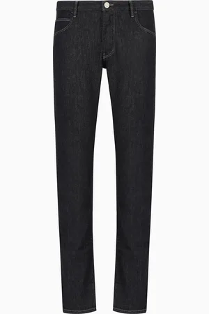 Giorgio Armani Pantalon 5 poches coupe slim en denim de coton stretch