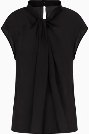 Giorgio Armani Blouse en double georgette de soie lavée