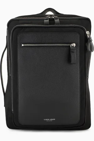 Giorgio Armani Sac à dos en nylon et cuir grainé ASV