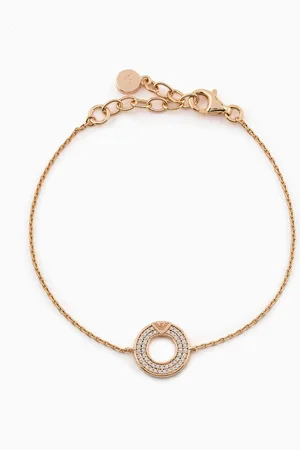 Emporio Armani Bracelet avec composants en argent doré rose
