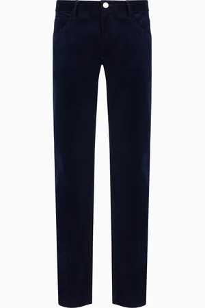 Giorgio Armani Pantalon 5 poches coupe classique en coton et cachemire