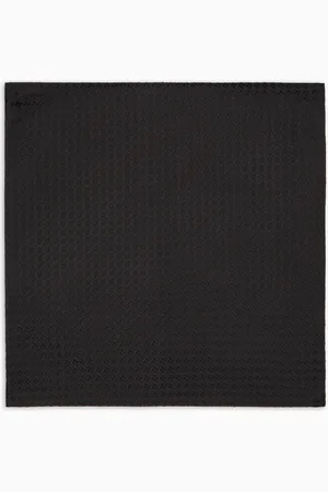 Emporio Armani Pochette en pure soie à motif jacquard
